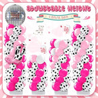 Kasyat 2 Sets Disco Cowgirl Balloon Column Stand Kit with 4d Cowgirl Hat Boots Disco Ball Exploding Stars Balloons Hot Pink Silver Arch Kit for Floor for Western Birthday Party Decorations - Image 5