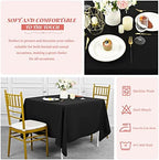 Showgeous 52x52 Inch Black Square Tablecloths, Polyester Table Covers - Image 5