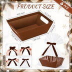 Mimorou 6 Pack Velvet Baskets for Gifts Empty to Fill, Coffee Gift Baskets - Image 2
