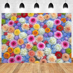 12x6ft Colorful Floral Photography Backdrop Flowers Background Vibrant Multicolor Blossoms for Party Wedding Photo Booth Studio Props Events Banner - Image 2