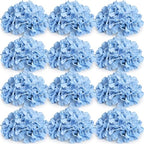 Light Blue Hydrangea Flower Balls for Centerpieces - 12 PCS by DIYDOFUN