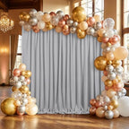 Grey Backdrop Curtains 30ftx10ft Party Polyester Photo Drapes - Image 3