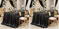 QueenDream Sequin Tablecloth 60x102 Inch Black Tablelcoth Halloween Glitter Tablecloth for Wedding Birthday Party Graduation (Pack of 2) by QueenDream