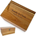 Wooden Keepsake Box Large Personalized Memory Box, Acacia Wood Chest by TopObsession