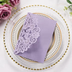 50pcs Purple Wedding Invitaion Blank Personalized Quinceanera Invitations - Image 2