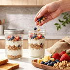 Accguan Glass Mason Jars 16 oz,12 Pack Pickling Jars with Regular Lid - Image 4