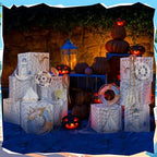 JellyArch 18 Pcs Nautical Party Decor Treasure Chest set, Blue, Nautical - Image 5