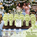 Lewtemi 25 Sets Green Baby Shower Party Favors Mini Fans for Guests, Clean - Image 6