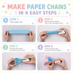 Macaron Paper Chain Kit with Streamers, Garlands & Balloons for Birthday - Image 5