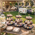 Thenshop 3 Pack 3 Tier Cupcake Stand, Faux Ebony Plastic Serving Tray - Image 6