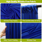 Wokceer Royal Blue Backdrop Curtain Drapes for Parties, 2Pack 10x10FT - Image 4