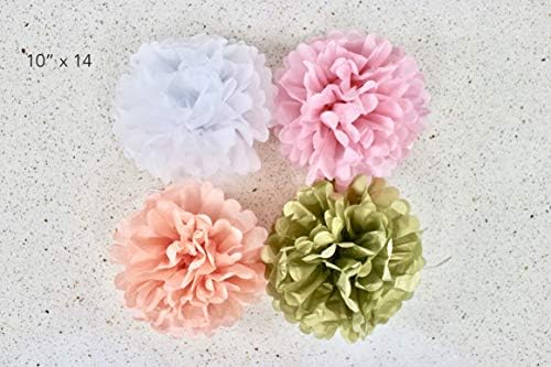Eco Friendly Paper Party Decoration Set - 45 Pieces, Golden Blush - Plastic-Free FSC Sustainable Recyclable Reusable Pack - Image 6