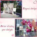 57'' Gold Easel Stand for Sign, Heavy Duty Metal Display Stand with Adjustable Chain, Vintage Decor Art Easel for Display, Picture Frame Stands for Wedding Welcome Sign Posters Painting - Image 7