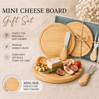 Maxcheck 8 Sets Bamboo Cheese Board Party Prizes with Knife Fork - Image 5