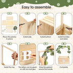 Barydat Wooden Baby Shower Crate Closet Set, Beige - Image 4