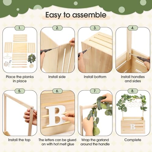 Barydat Wooden Baby Shower Crate Closet Set, Beige - Image 4