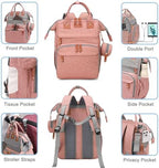 SHITIESHOU Diaper Bag Backpack Baby Bag for Mom Dad with Changing Pad, 19 Pockets, Large Waterproof Travel Baby Girl Boy Toddle Diaper Bag with Insulated Pocket, Baby Shower Gifts, Pink - Image 3