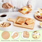61 Pcs Baby Shower Prizes for Game Winners 6 Sets Bamboo Cheese Board Kit with Spoon Fork Butter Spreaders Plaid Towel Thank You Card for Guests, Housewarming Adult Party Favors (Yellow) - Image 5