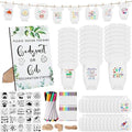 201 Pcs Baby Shower Set Baby Shower Game Sign Baby Bib Bodysuit White Baby Bib Newborn Bodysuit Baby Shower White Decorating Kit(Green) by Pydeeirom