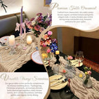 Beige Boho Cheesecloth Table Runner 12 Pack 17x108 Inch Sheer Gauze - Image 6