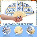 Roowest 36 Pcs Amalfi Coast Lemon Folding Hand Fans Bulk, Party Decorations - Image 2