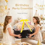 OIASKET Large Empty Cotton Rope Gift Basket with Handles, 16.5"x12.6"x7" Decorative Woven Storage Basket with Gift Bag and Ribbon Set for Baby Shower, Toy Organizer for Kids, Dogs & Cats - Black - Image 6