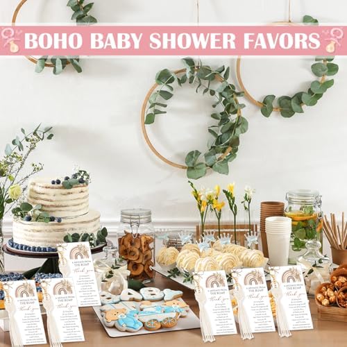 Ecation Boho Baby Shower Favors for Guest Macrame Keychain Bulk - Image 5