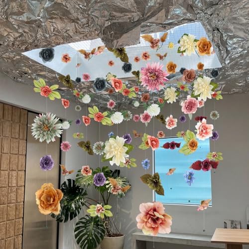 6 Pcs 35.8 ft Hanging Flower Artificial Wildflower Garlands Floral Vines - Image 3