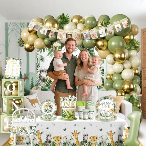 cocomigo 237pcs Wild One Birthday Decorations Complete Party Set, 20 Guests - Image 7
