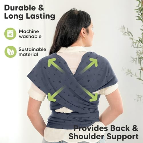 KeaBabies Baby Wrap Carrier, All in 1 Original Baby Carrier (Planets) - Image 5