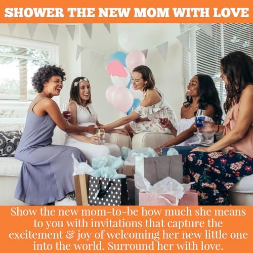Amanda Creation Little Cutie Personalized Baby Shower Invitations, Little Cutie Baby Shower Invitations, 20 Personalized 5x7 Double-Sided Cards with White Envelopes, Made in USA - Image 5