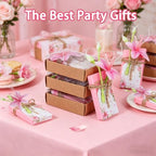 50PCS Handmade Soap Wedding Favor Natural Eucalyptus Handmade Soaps Soap Thank You Gifts Bridal Shower Favors Soaps for Baby Shower Party Spring Garden Decorations (pink boxs) - Image 5