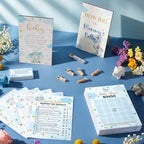 Funnymoom 426 Pcs Blue Elephant Baby Shower Games Set, 8 Activities - Image 2