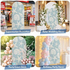 Summer Marine Life Arch Backdrop Cover 6.6 FT, Graffiti Corals Shell Conch Sea Starfish Pale Blue Wedding Arch Cover Stretchy Backdrop Stands Covers for Birthday Party Ceremony Banquet Decor - Image 6