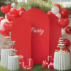 Arch Backdrop Cover Set of 3 Wedding Arch Covers Stretchy Backdrop Red Black Arch Cover 4FT 5FT 6FT Arch Stand Cover Spandex Birthday Party Ceremony Bridal Shower Banquet Decoration - Image 7