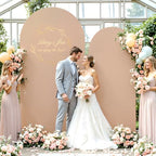Nude Arch Backdrop Cover Set of 2 Wedding Arch Covers Stretchy Backdrop Decorations Baby Shower Bridal Shower Photo Graduation Birthday Party Arch Stand Cover 7.2 and 6ft Spandex - Image 2