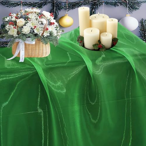 15 Yard Organza Fabric 44" Wide for Wedding Event Décor - Green by MDS