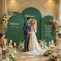 Hunter Green Arch Backdrop Cover 7.2ft 6.6ft 6ft Arch Cover Set of 3 Arch Covers Stretchy Backdrop for Wedding Party Baby Shower Birthday Photography Spandex Arch Stand Covers Backdrop Curtains Decor by Tao-GePartyDecorations