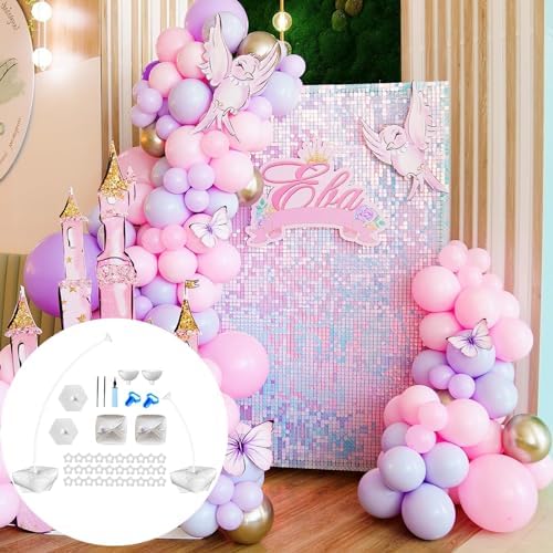 Balloon Arch Kit, Free Bending Shape with Independent Water Fill Base,Adjustable Half Balloon Arch Frame and Column Stand for Weddings, Baby Showers and Birthday Parties Backdrop Decoration A - Image 5