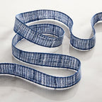 Celebrate It 5/8" x 7yd. Faux Cotton Ribbon – Blue, Non-Wired with Woven Edge, Polyester – Ideal for Gift Wrapping, Baskets & DIY Decor, 12 Pack - Image 2
