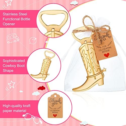 Meanplan Cowboy Boot Bottle Opener Party Favor Western Party Favor, 99 Pcs - Image 3