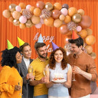 10 x 10 Feet Orange Backdrop Curtain for Partie, Background Curtains for Photoshoot, Birthday, Wedding, Halloween, Thanksgiving, Christmas Day, New Year Party Decorations 5Ft x 10Ft, 2 Panels - Image 5