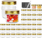 Betrome 40 Pack 4 oz Clear Glass Mason Jars,Small Canning Jars with Lids by Betrome