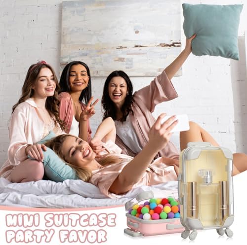 Teecyhooo 12 Pcs Mini Suitcase and 12 Pcs Metal Luggage Tags with Card - Image 6