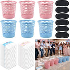 6 Sets Blindfold Diaper Pong Baby Shower Game, 48 Diapers 6 Bins And 6 Blindfolds Funny Baby Shower Diaper Toss Dirty Diaper Game for Gender Reveal Wedding Party Guests Activities by Unknown