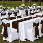 MDS® Pack of 300 Satin Chair Sashes for Wedding & Events – Coffee - Image 6