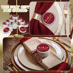 MTLEE 50 Pcs Burgundy Thank You Candles Baby Shower Wedding Favors - Image 5