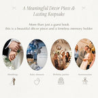 Embroidered Wedding Guest Book, 9 x 7 in, 160 Acid-Free Pages (Ivory) - Image 7
