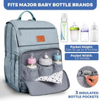 Baby Shower Gifts Diaper Bag Backpack - Large Capacity Baby Bag Backpack, Wide Opening & Easy Access Stylish Baby Diaper Bag - Waterproof, Durable, Travel-Friendly Organizer w/ Foldable Changing Pad - Image 3