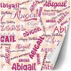 AOFUN Personalized Name Text Wrapping Paper Designer Wrapping Paper Mens Wrapping Paper Christmas Funny Christmas Wrapping Paper 3 Rolls 58"" x 23"", Style 12 - Image 3
